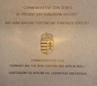 Hungarian Iron Curtain & Berlin Wall Commemorative Coin Series Medal 70mm, Presentation Case - 4