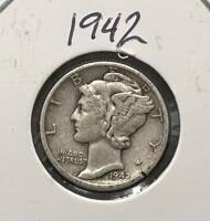 1942-D & 1943-D Mercury Dimes - 90% Silver, Denver Mint, Pair in Holders - 2