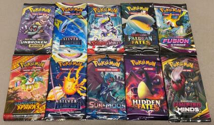 Pok&eacute;mon TCG Booster Pack Lot &ndash; 10 Sealed Packs Replicas