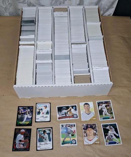 (1) Box Of 500+ Assorted 2010-2012 Baseball Trading Cards Including HOFs, Stars & Rookies