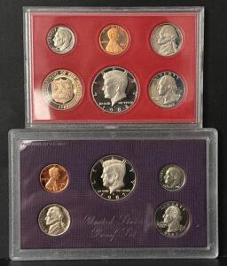 1982 and 1987 United States Mint Proof Coin Sets