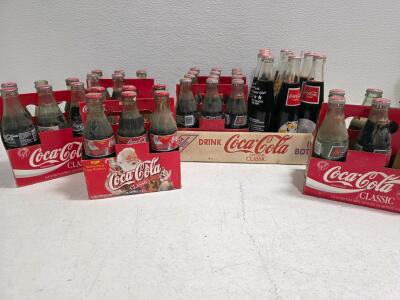 Coca-Cola Classic Commemorative Glass Bottles Santa Pack 1999, NBA & Centennial, 32pcs, 8oz