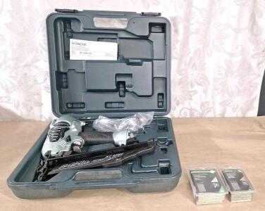 (1) Hitachi NT 65M2 2-1/2" Finishing Nailer W/ Case & (2) Packs Of 16Ga Finish Nails