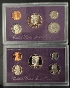 1991 & 1992 U.S. Mint Proof Sets (San Francisco, 10 Coins), Original Packaging & COA