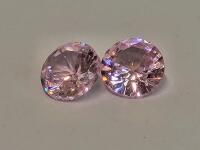 1.50ct Natural Pair of Pink Sapphire Round Cut Faceted Gemstones