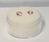 1.50ct Natural Pair of Pink Sapphire Round Cut Faceted Gemstones - 2