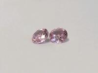 1.50ct Natural Pair of Pink Sapphire Round Cut Faceted Gemstones - 3