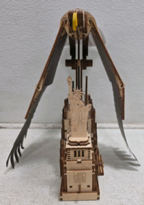 WoodTrick NYC Landmarks Mechanical Model Kit &ndash; Bald Eagle, Statue of Liberty, Working Wings