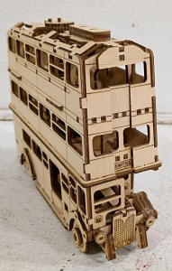 UGears Harry Potter&trade; Knight Bus&trade; Wooden Mechanical Model Kit, Assembled, 7.7" x 2.6" x 5.9"
