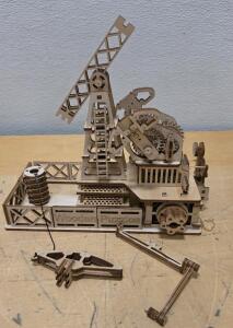 ROKR Oil Pump Jack Mechanical 3D Puzzle CGL03 &ndash; Partially Assembled Wooden Model Kit