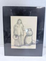 Paula Beck Signed Limited Edition Print "Apache Woman" 1993, 571/1000, Framed Art