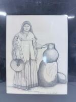 Paula Beck Signed Limited Edition Print "Apache Woman" 1993, 571/1000, Framed Art - 3