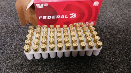 (4) Boxes of Federal 9mm Ammo