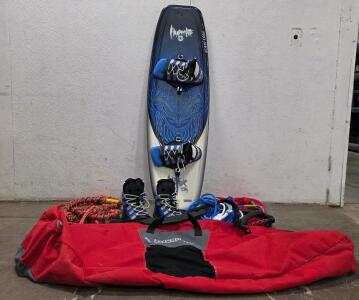 Hyperlite Motive 134 Wakeboard Set, Shaun Murray Design, Bio2 Core, Bindings M & L, Ropes, Bag