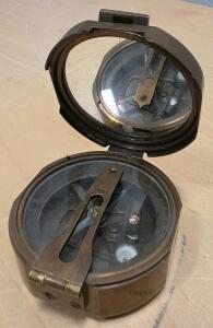 Stanley London Brass Prismatic Sighting Compass with Natural Sine Table, England