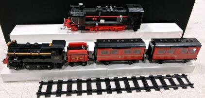 LEGO Train Engine 3440 Complete Set & Custom Steam Locomotive Display, 2 Cars, Track Section