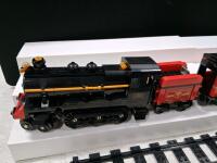 LEGO Train Engine 3440 Complete Set & Custom Steam Locomotive Display, 2 Cars, Track Section - 3