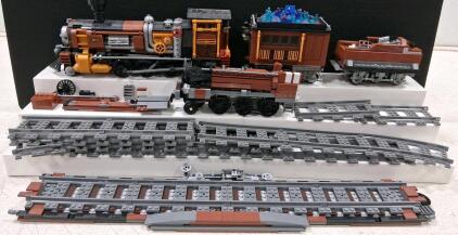 Custom LEGO Steampunk Train Set with Tracks & Cars &mdash; 1000+ Pieces, Unique Design, Extra Parts