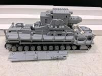 Custom LEGO-Compatible WWII Railgun (Dora/Gustav) & Streamlined Steam Locomotive Display Set - 4