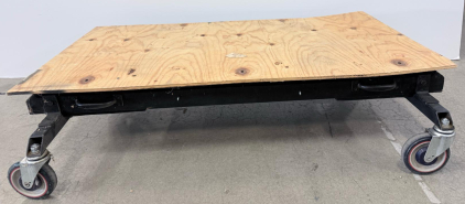 Heavy-Duty Plywood Platform Dolly with Side Handles and Swivel Casters