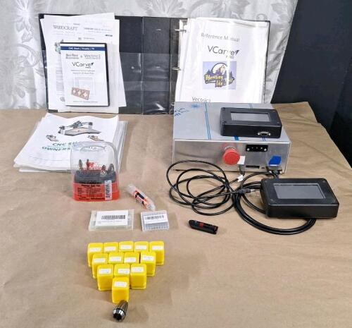 (1) 13-Piece CNC Chuck Spring Collet Set & Assorted Bits, Manuals & Hardware