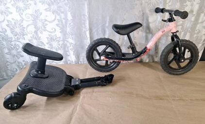 (1) Universal Stroller Board & (1) Toddler Balance Bike
