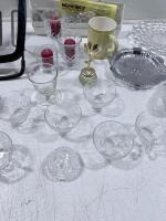 Assorted KitchenAid Dish Rack, Glass Teacup Set, Teapot, Colander, Plates, Rev-A-Shelf Lot - 7