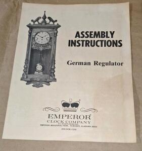 (1) Vintage Emperor Clock Company - German Regulator Wooden Wall Clock Kit