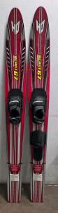 HO Blast 67 Combo Water Skis, 67" Length, Fiberglass, Adjustable Bindings, Super V-Bottom