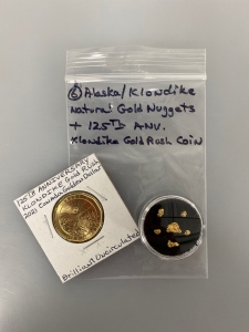 (6) Alaska/ Klondike Gold Nuggets and Klondike Gold Rush Coin