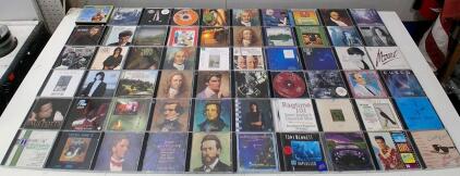 Assorted 48-CD Music Collection: Classical, Jazz, Pop, Artists incl. Beethoven, Armstrong, Elvis