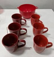Military-Style Jackets & 21-Piece Red Dishware Set - 5