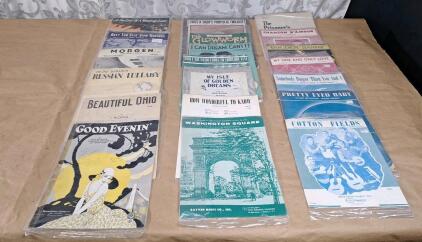(20) Pieces Of Assorted Vintage Sheet Music