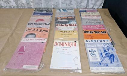 (20) Pieces Of Assorted Vintage Sheet Music