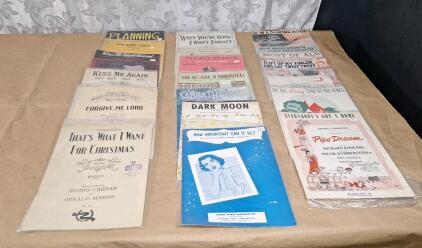 (20) Pieces Of Assorted Vintage Sheet Music