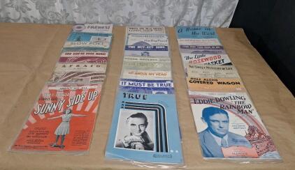 (20) Pieces Of Assorted Vintage Sheet Music