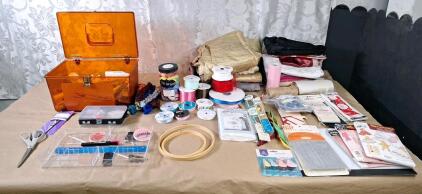 Large Lot Of Assorted Sewing & Craft Supplies