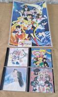 (4) Sailor Moon Cd's, (1) Poster & Assorted Anime Posters - 2