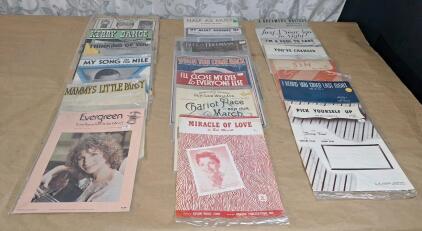 (20) Pieces Of Assorted Vintage Sheet Music