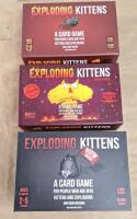 (3) Exploding Kittens Card Game Packs & (1) Imploding Kittens An Exploding Kittens Expansion Pack - 2