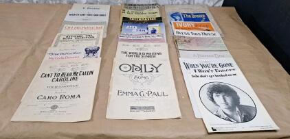 (20) Pieces Of Assorted Vintage Sheet Music