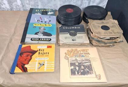 Lot Of (80+) Vintage Vinal Records Including John Denver, Roy Rogers & Bing Crosby