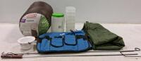 Coleman Montauk 20&deg;F Sleeping Bag, Uline Tool Roll, and Camping Accessories Lot