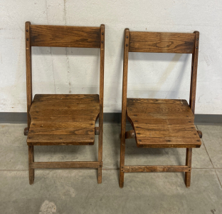 (2) Wooden Chairs