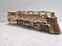 Wood Trick Locomotive R17 Mechanical Wooden Model Kit &ndash; 405 Pieces, Fully Assembled, Interactive Features