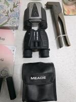 Mixed Household Lot with Meade Binoculars, Fabrics, Fitness Gear, Corkboard, LED Candles - 3
