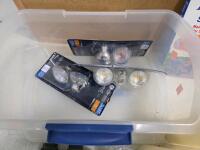 Mixed Household Lot with Meade Binoculars, Fabrics, Fitness Gear, Corkboard, LED Candles - 5