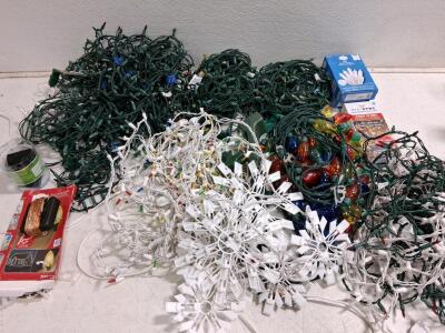 Most Working Assorted Holiday Christmas String Lights &ndash; Mini, C7/C9, Multicolor, 10+ Strands, Indoor/Outdoor