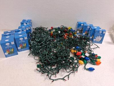 Working Holiday Time LED Mini Christmas Lights Lot, Multicolor & Cool White, 50 & 100 Count, Indoor/Outdoor