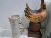 Mixed Home Goods Lot &ndash; Ceramic Dinnerware Set, Aurora Indoor Fountain, Queen Sheet Sets, D&eacute;cor - 4